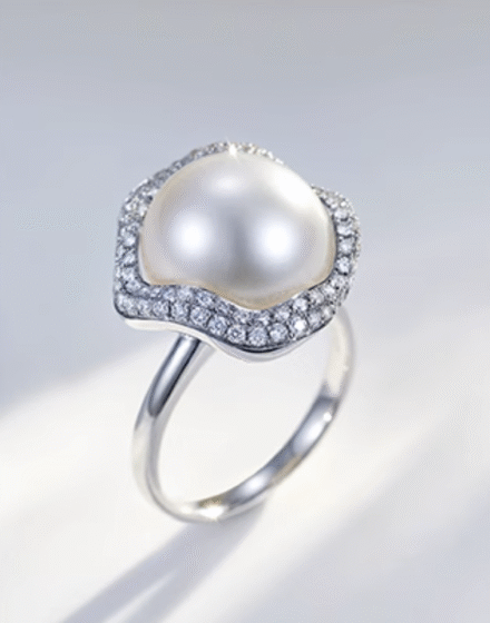 S925 Silver Pearl Ring Jewelry in Stock